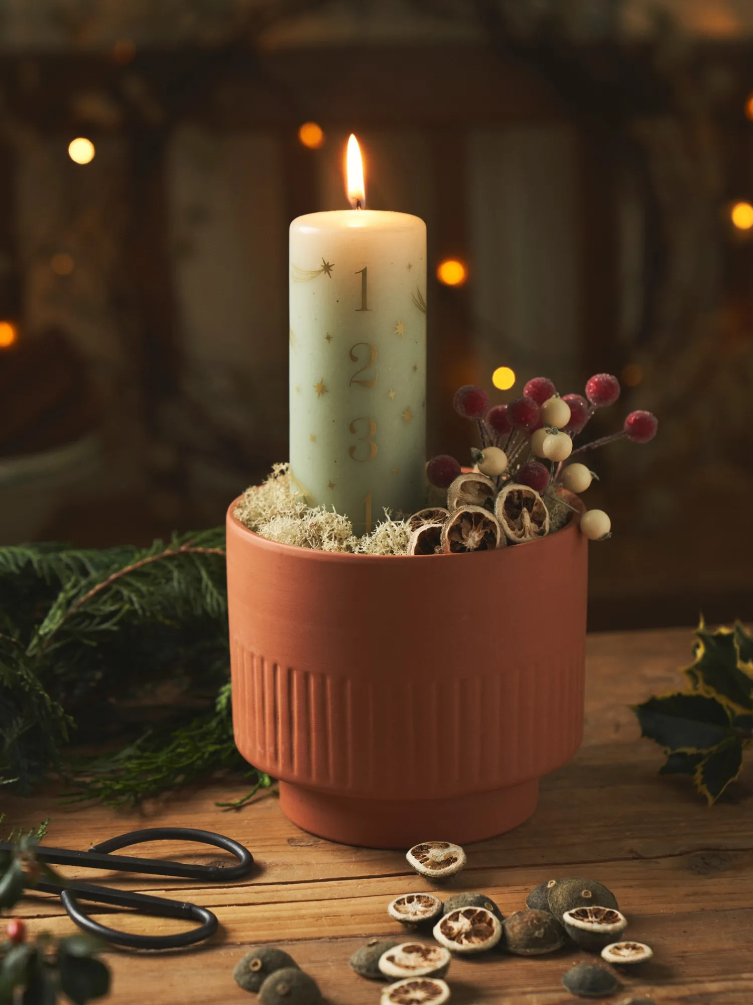 Hot Adventslys 15 Cm Julelys|Lys