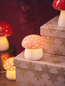 New Dekorativ Sopp Med LED Julepynt|Dekorasjon