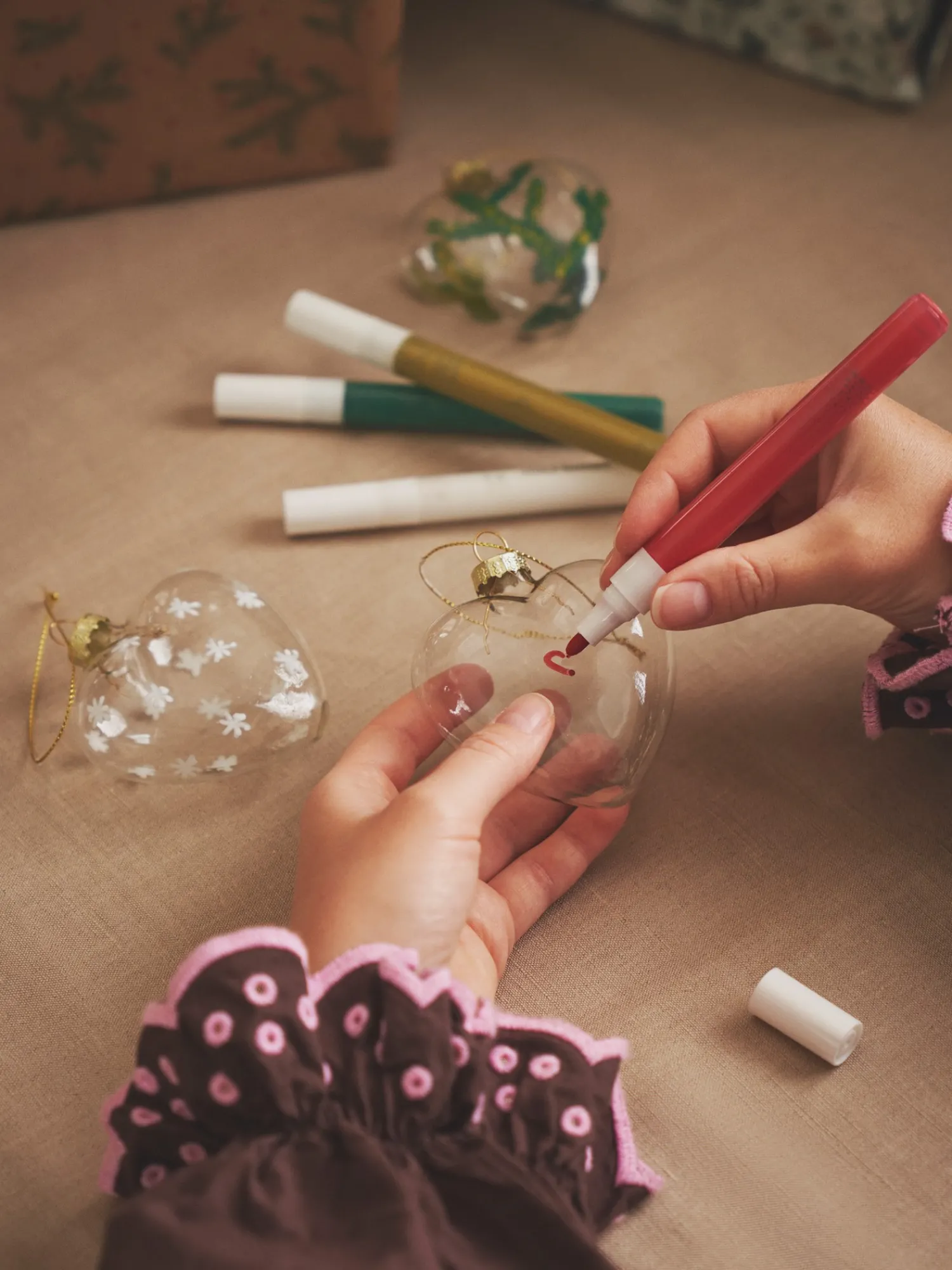 Discount DIY Glasshjerteornament Juletrepynt|Dekorasjon