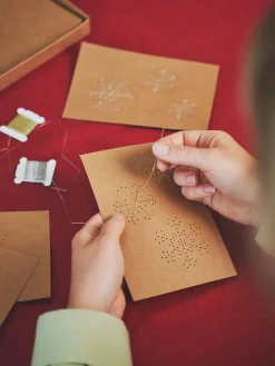 DIY-sett Kort Med Broderi Julekort|Broderi