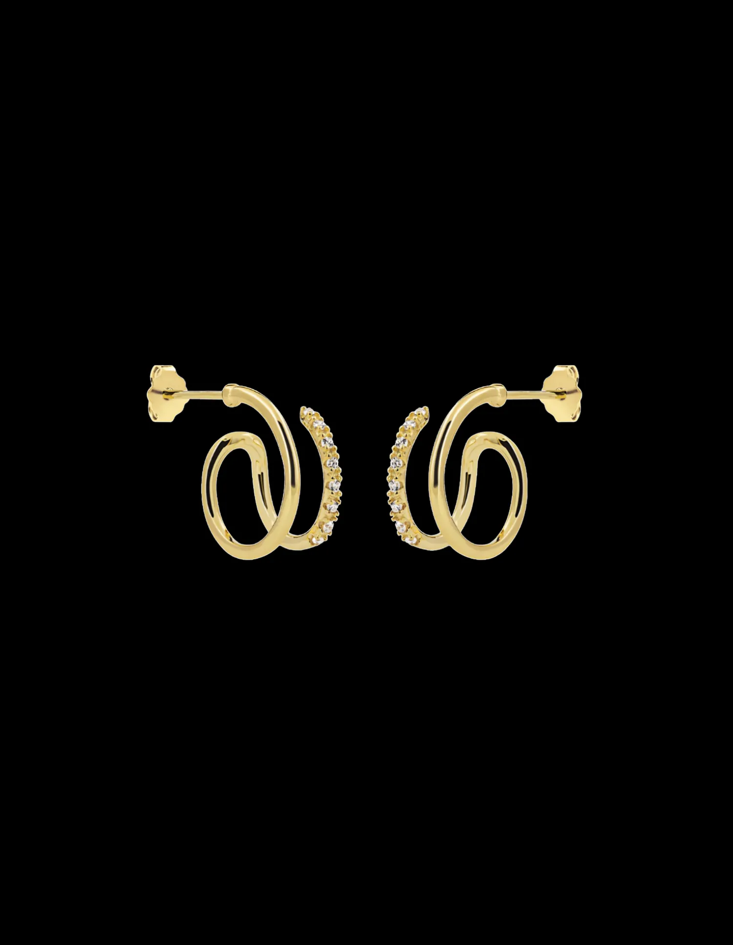 Outlet Double Swirl øreringer Øreringer