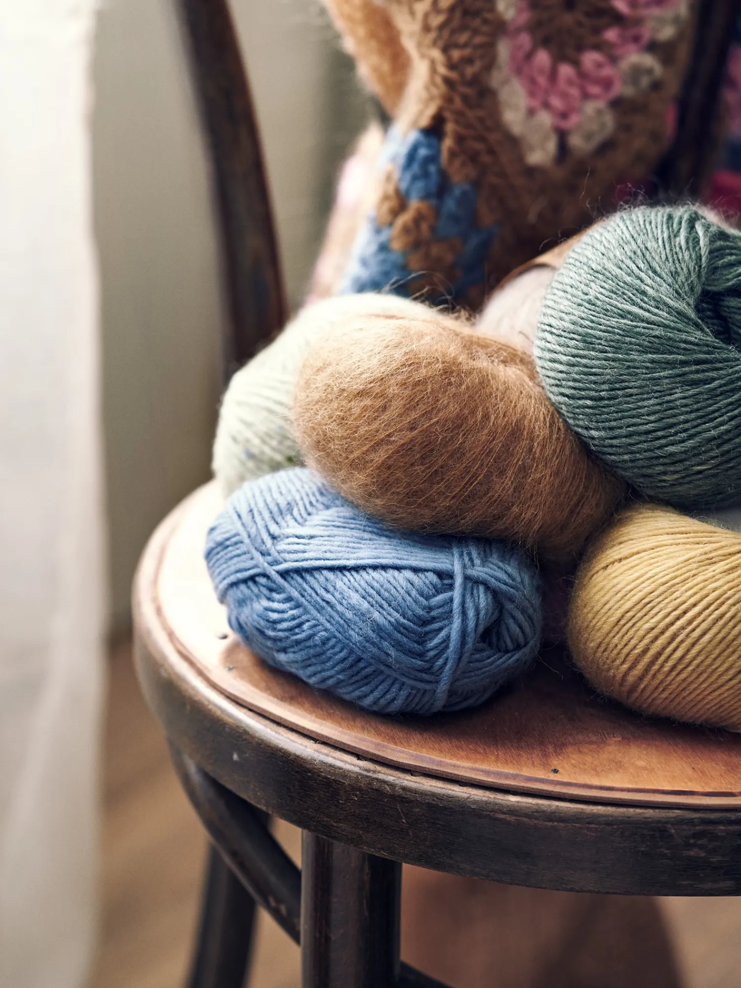 New Garn Av Mohair Og Nylon Ullgarn