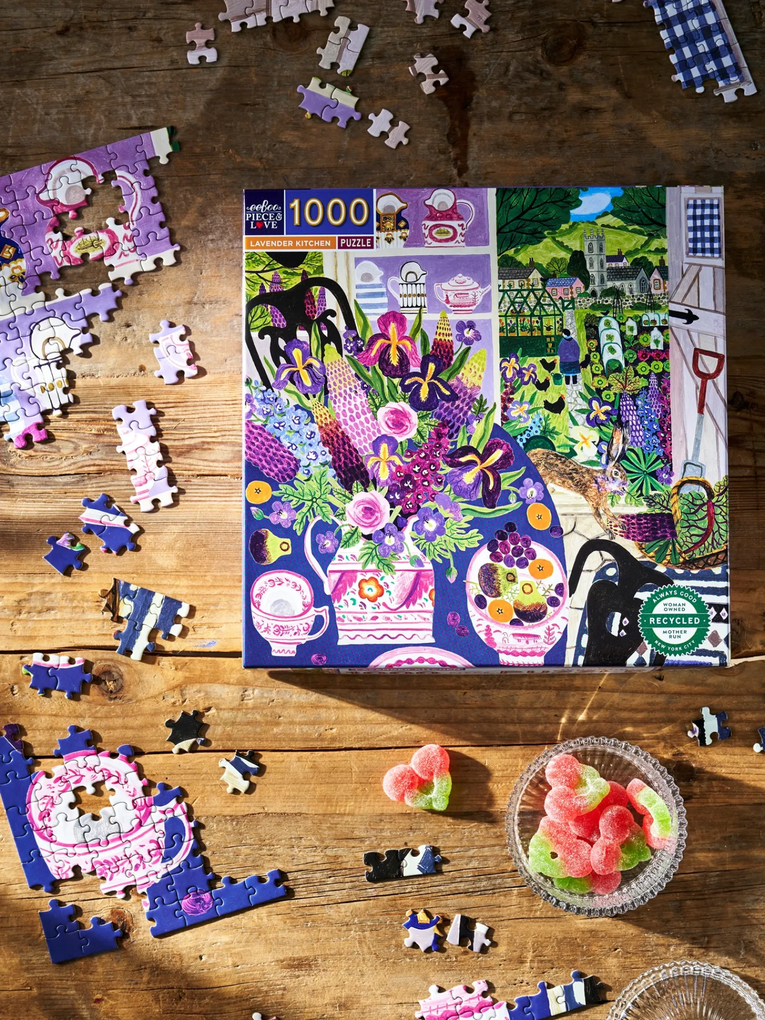 New Lavender Kitchen-puslespill Med 1000 Brikker Puslespill Og Spill