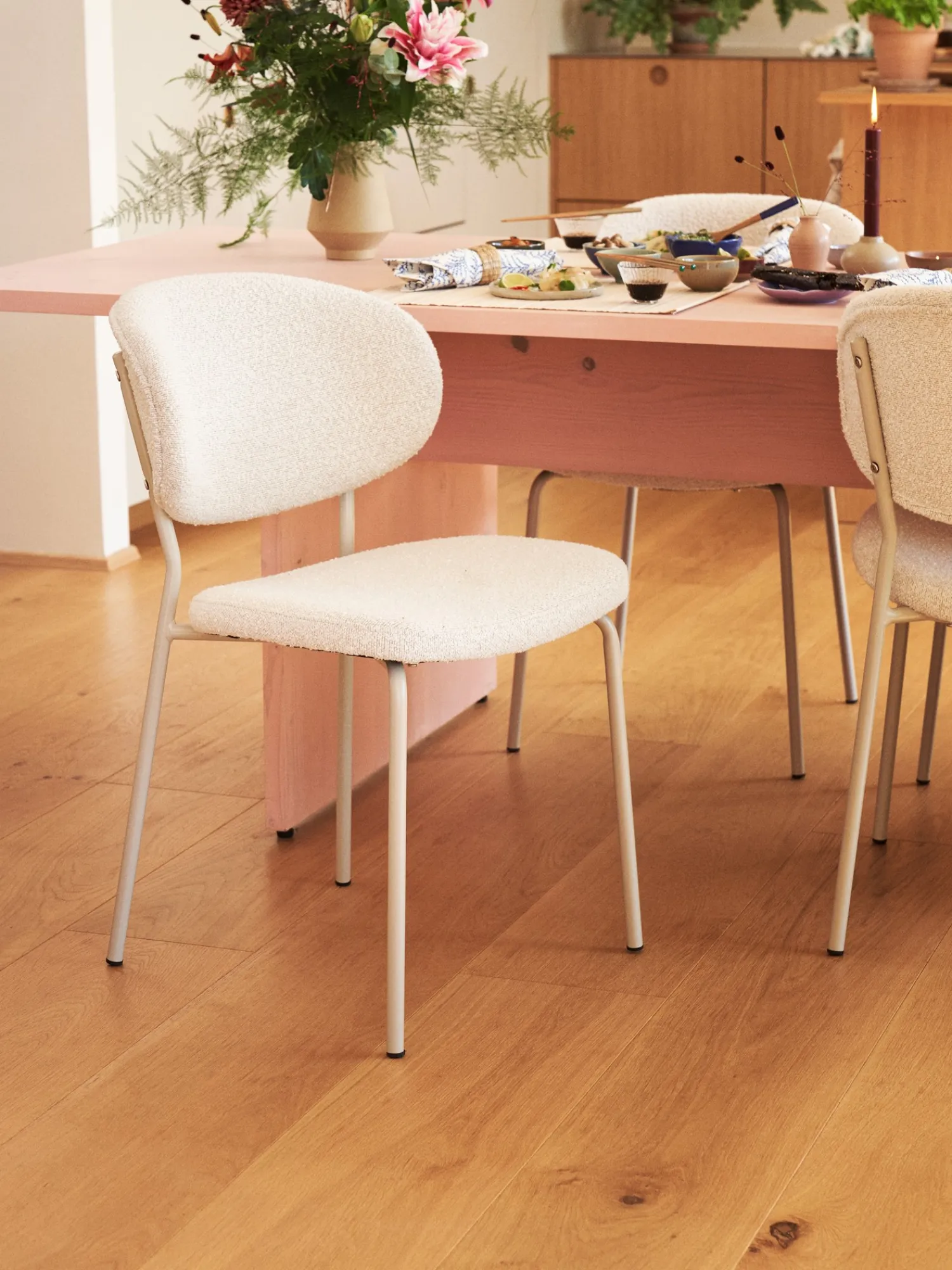 Discount Stol Med Boucléstoff - 2 Stk Stoler