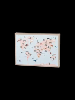 New World Map Animal Puslespill 42 Brikker Puslespill Og Spill